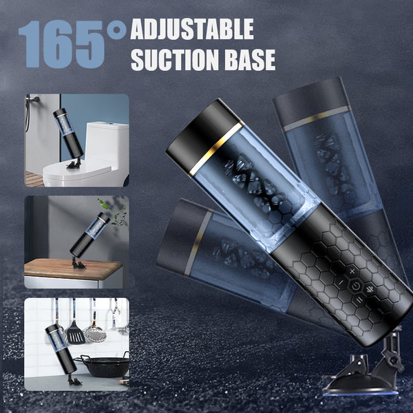 Masturbador masculino con sentido técnico de succión giratoria de 10 empujes