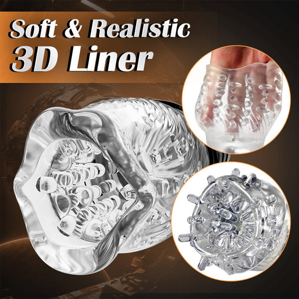 Copa de avión vibratoria de cristal transparente giratoria