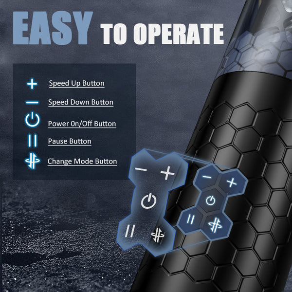 Masturbador masculino con sentido técnico de succión giratoria de 10 empujes