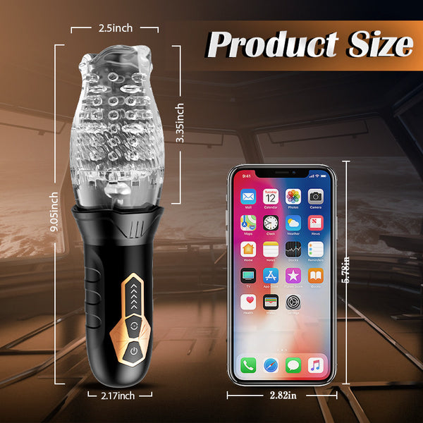 Copa de avión vibratoria de cristal transparente giratoria