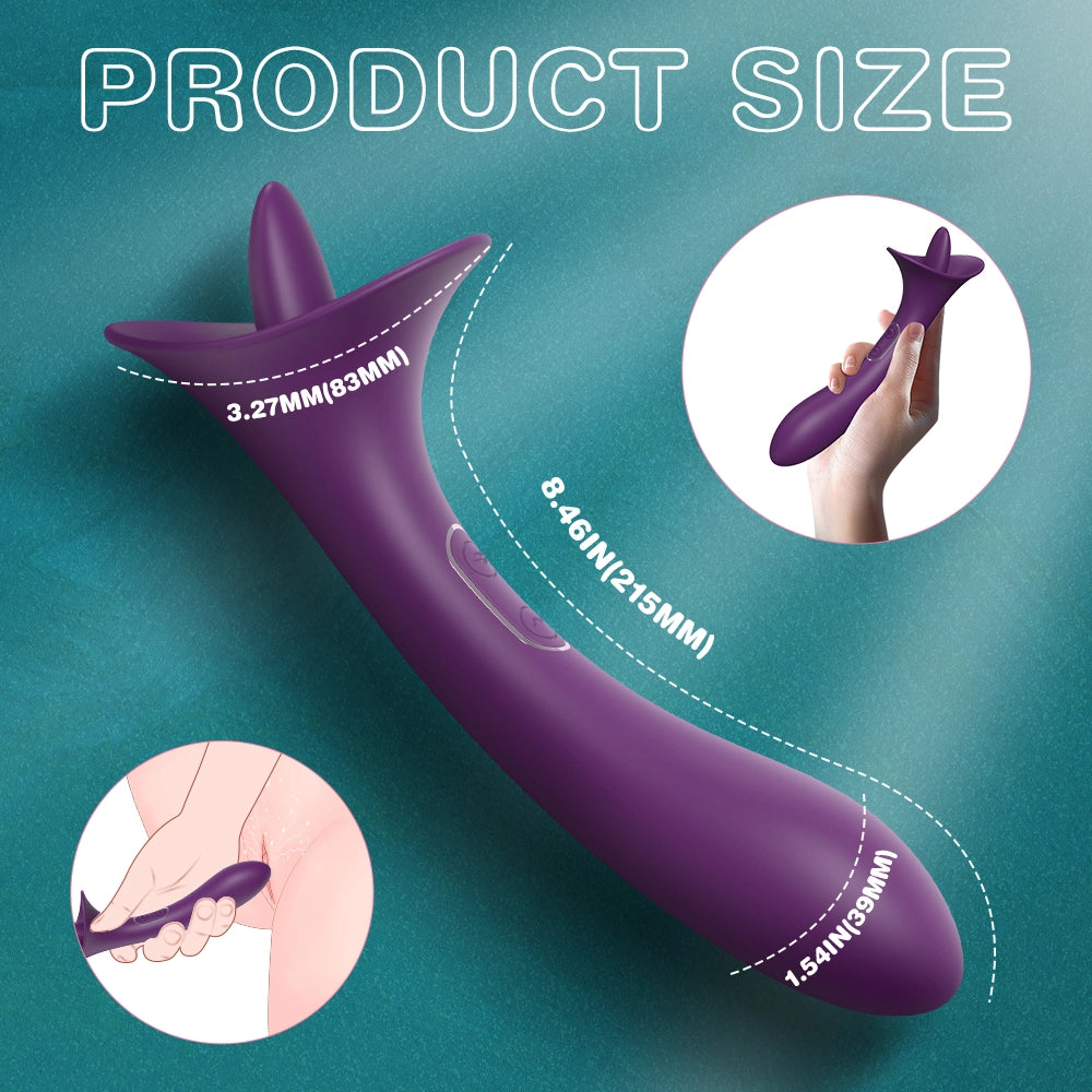 Vibrador de lengua para lamer clítoris con estimulador de punto G