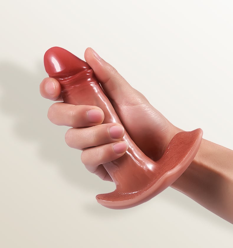 8 Masajeador de próstata con forma de consolador vibratorio y de empuje