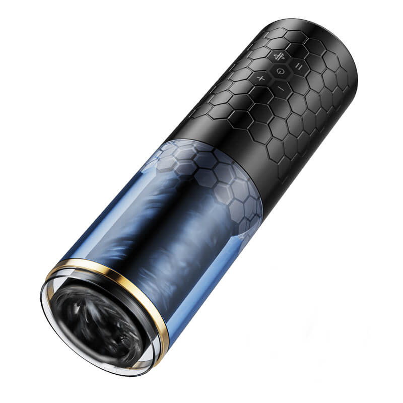 Masturbador masculino con sentido técnico de succión giratoria de 10 empujes