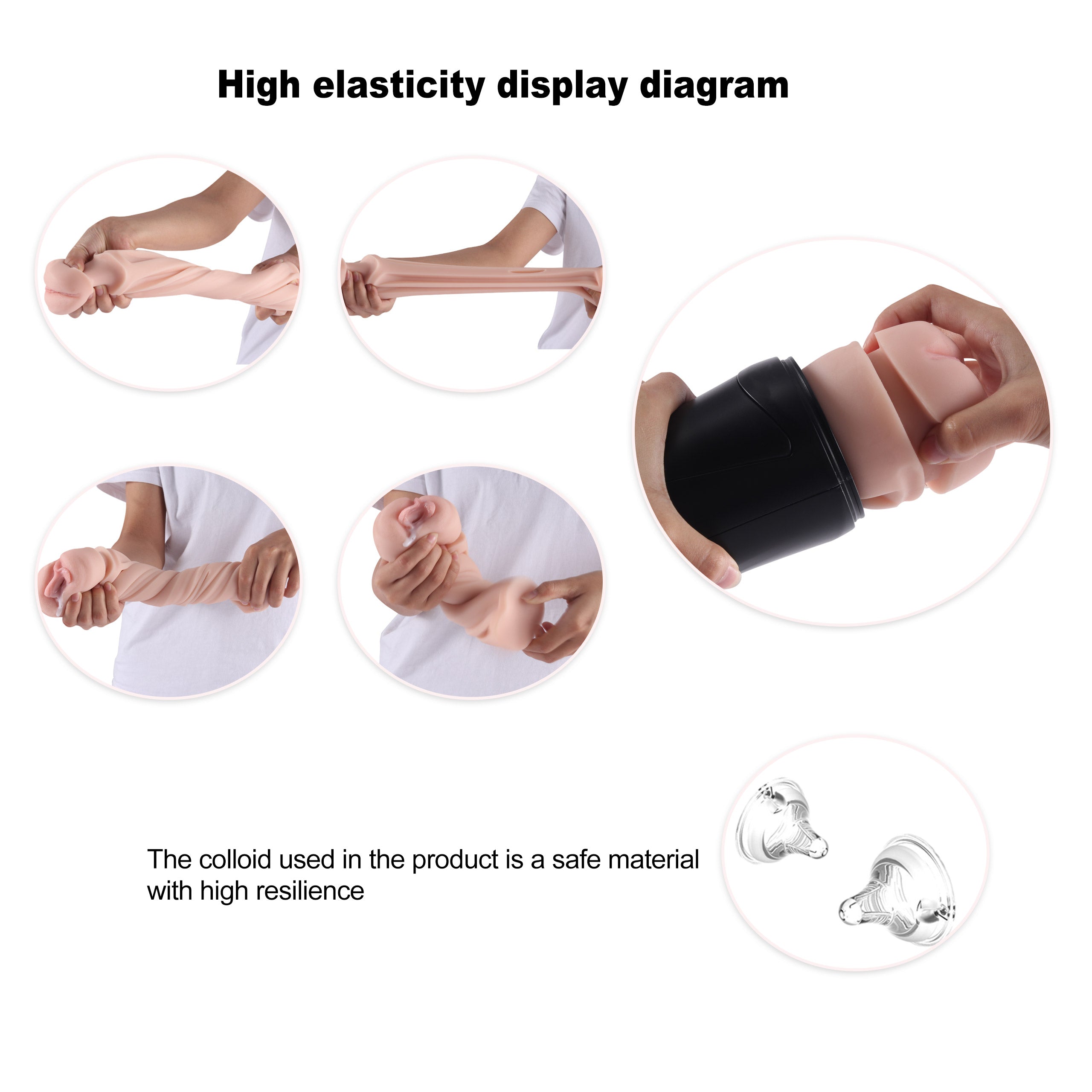 Taza masturbadora agitadora Coño de bolsillo con textura realista