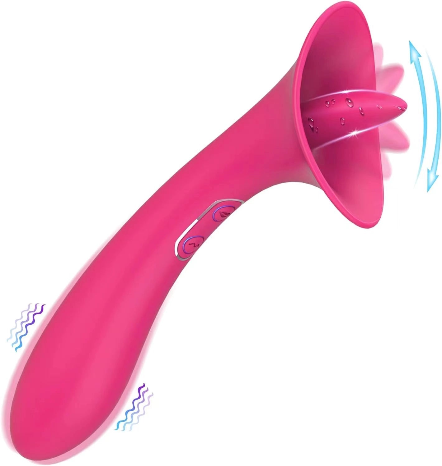 Vibrador de lengua para lamer clítoris con estimulador de punto G