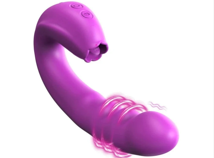 Lilian - G Spot Rotating Vibrator With Licking Tongue vs Lynn - Clitoral Suction & Vibration G-Spot Stimulator