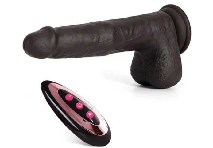 Exploring PlayFulSextoy's Thrusting Vibrating Black Dildo Features