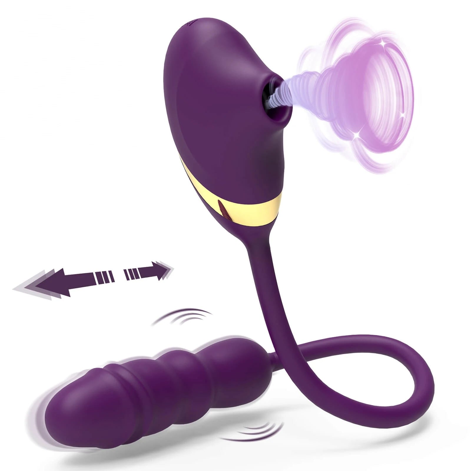 Una - Sucking G-Spot Vibrator with Thrusting Dildo Plug Una - Sucking G-Spot Vibrator with Thrusting Dildo Plug