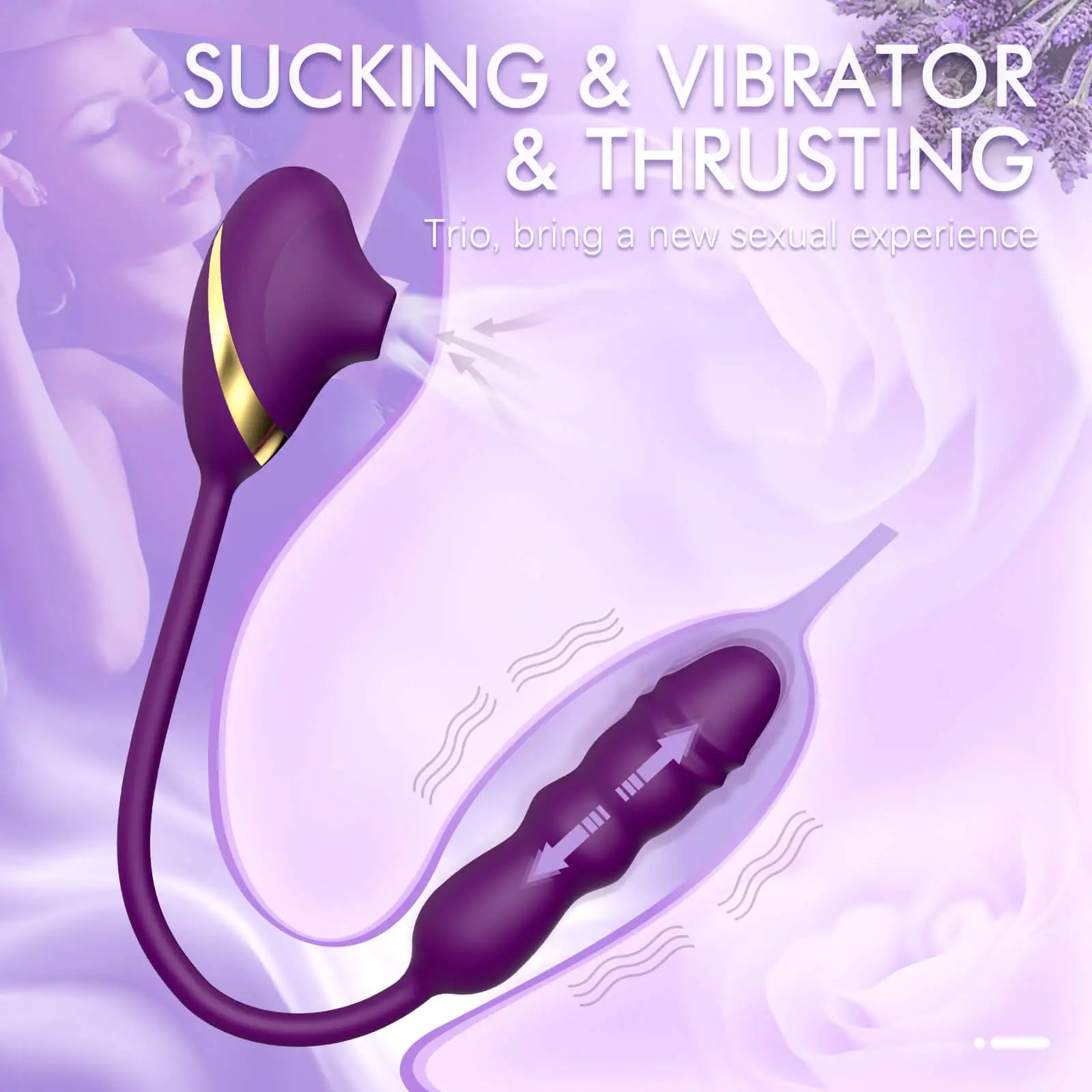Una - Sucking & Thrusting G-Spot Vibrator Dildo Plug