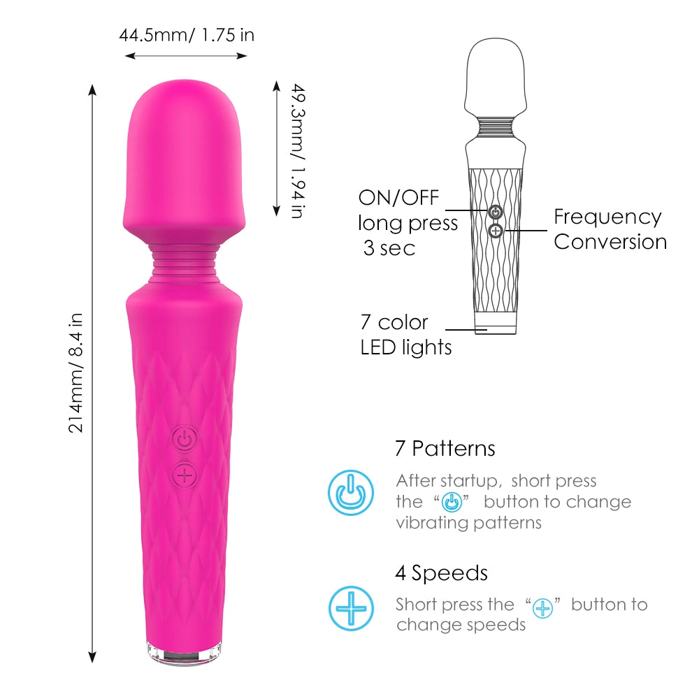 Prisc - Magic Stick Massager 9 Frequency Vibration