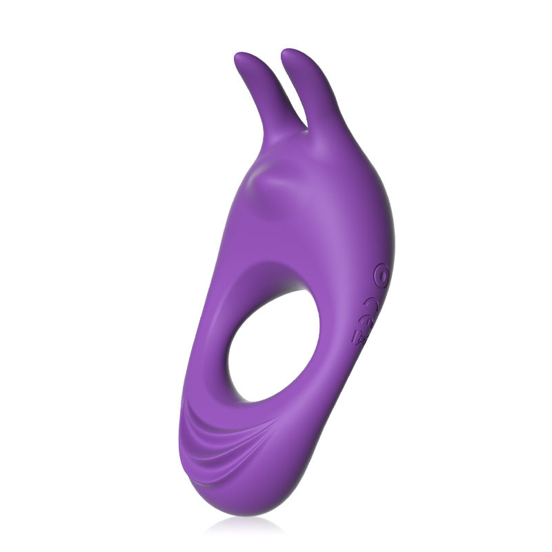 purple vibrating cock ring LeLuv Vibrating Cock Ring with Clitoris Tickler main image 0