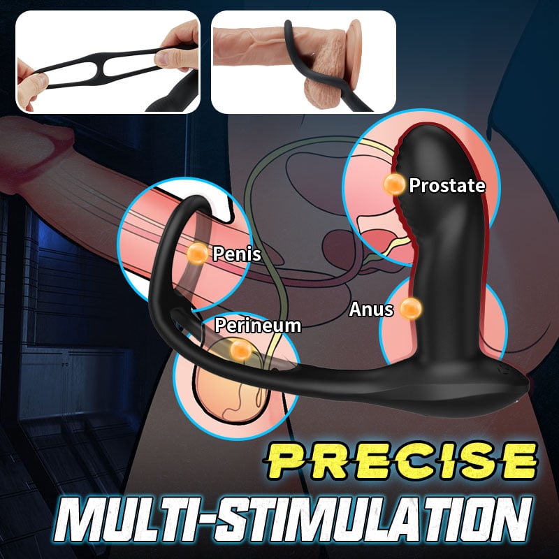 Remote Control 9 Vibrating & Wiggling Prostate Massager Anal Toy