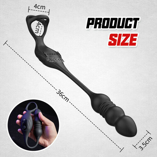 9 Thrusting & Vibrating Wearable Prostate Massager with Cock Ring