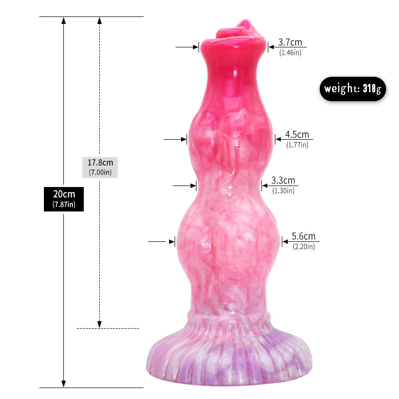 Colorful Silicone Alien Animal Wolf Dildo