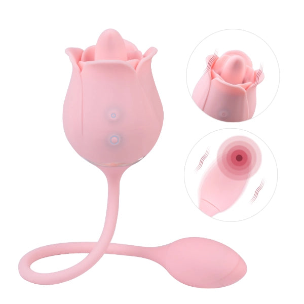 Liana - Rose Vibrator Tongue Licking Nipple Sucker Clitoral Stimulator