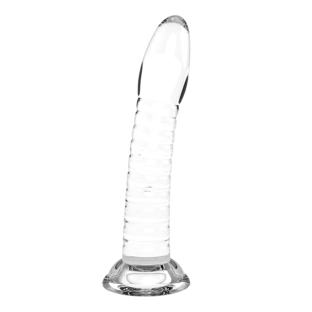 Threaded Simulation Transparent Crystal Dildo Anal Plug