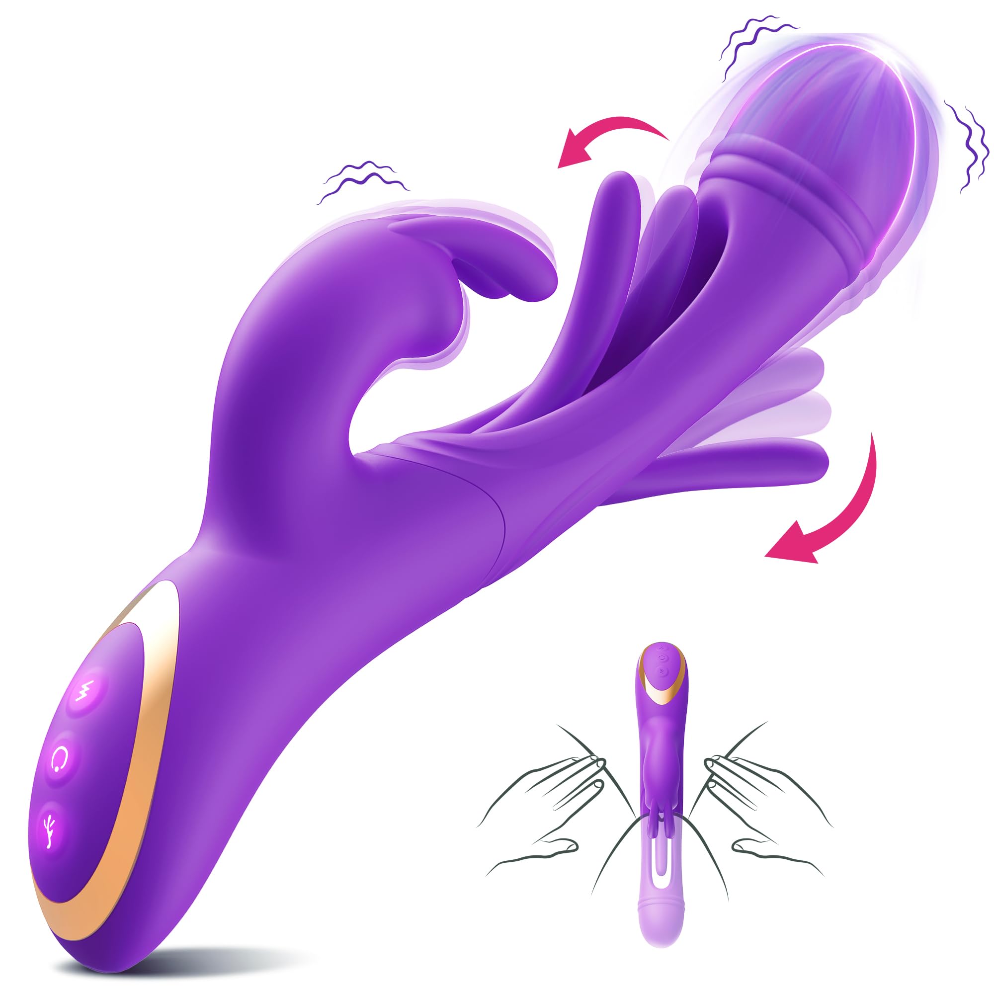 Flapping G Spot Rabbit Vibrating Dildo - Seb Flapping G Spot Rabbit Vibrating Dildo - Seb