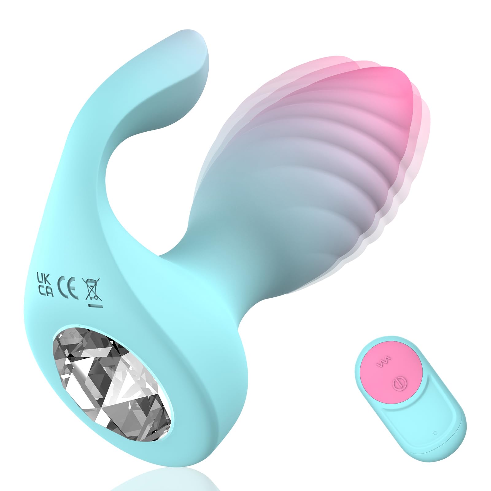Crystal Diamond 2 in 1 Remote Control Anal Butt Plug Crystal Diamond 2 in 1 Remote Control Anal Butt Plug