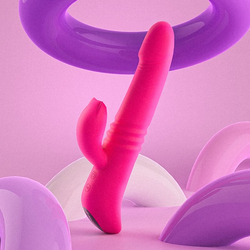 Kris - Large Penis Thrusting & Heating Rabbit Vibrator
