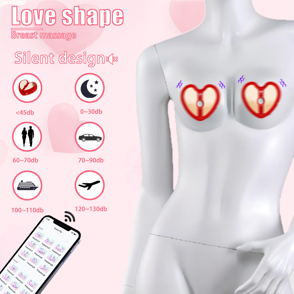 App Remote 9 Mode Control Breast Stimulator Nipple Clamp Vibrator