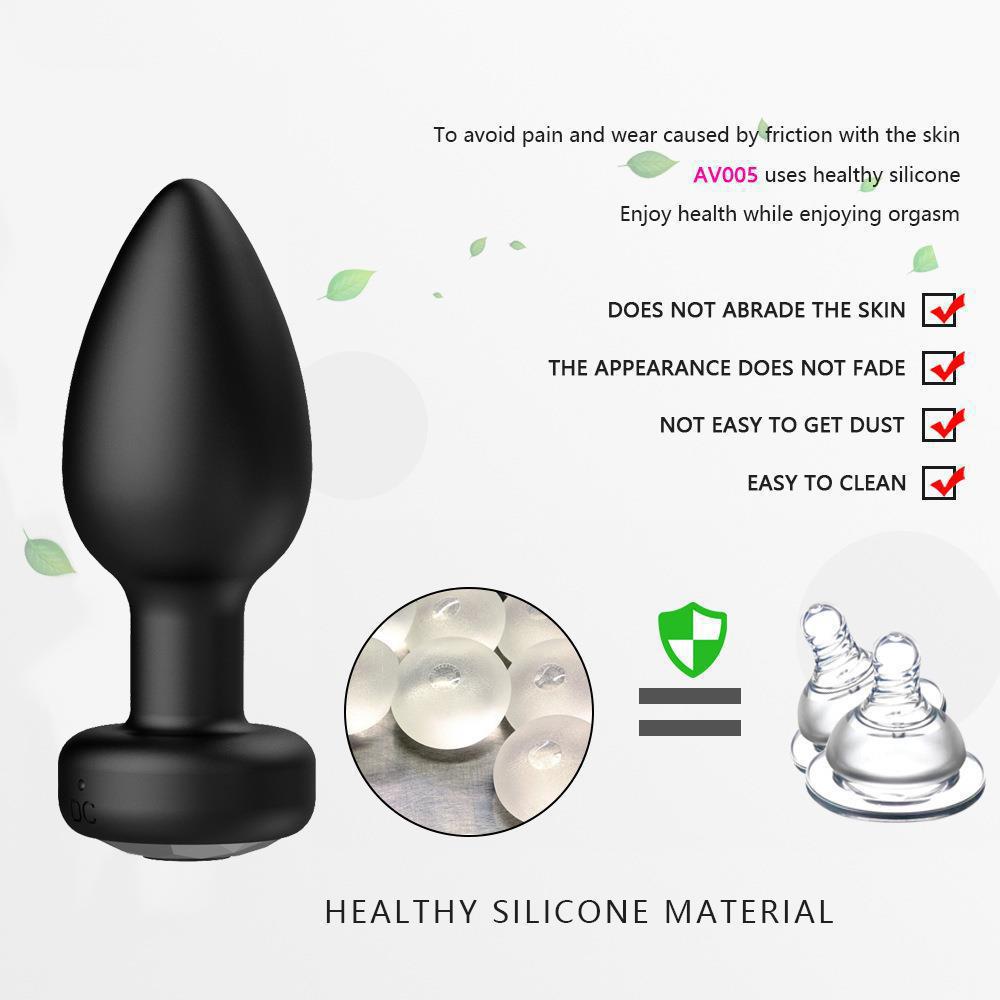 LGBTQ Wireless Remote Control Vibrating Masturbation Silicone Butt Plug