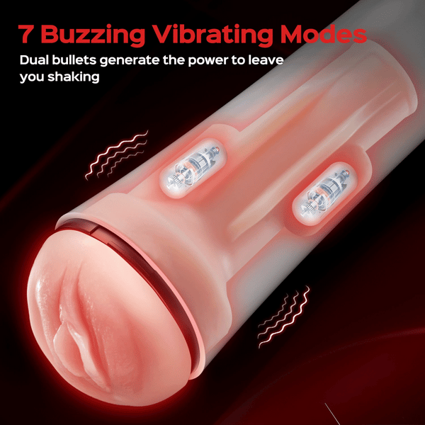 Vibrating Pussy, Realistic Vibrating Male Masturbator