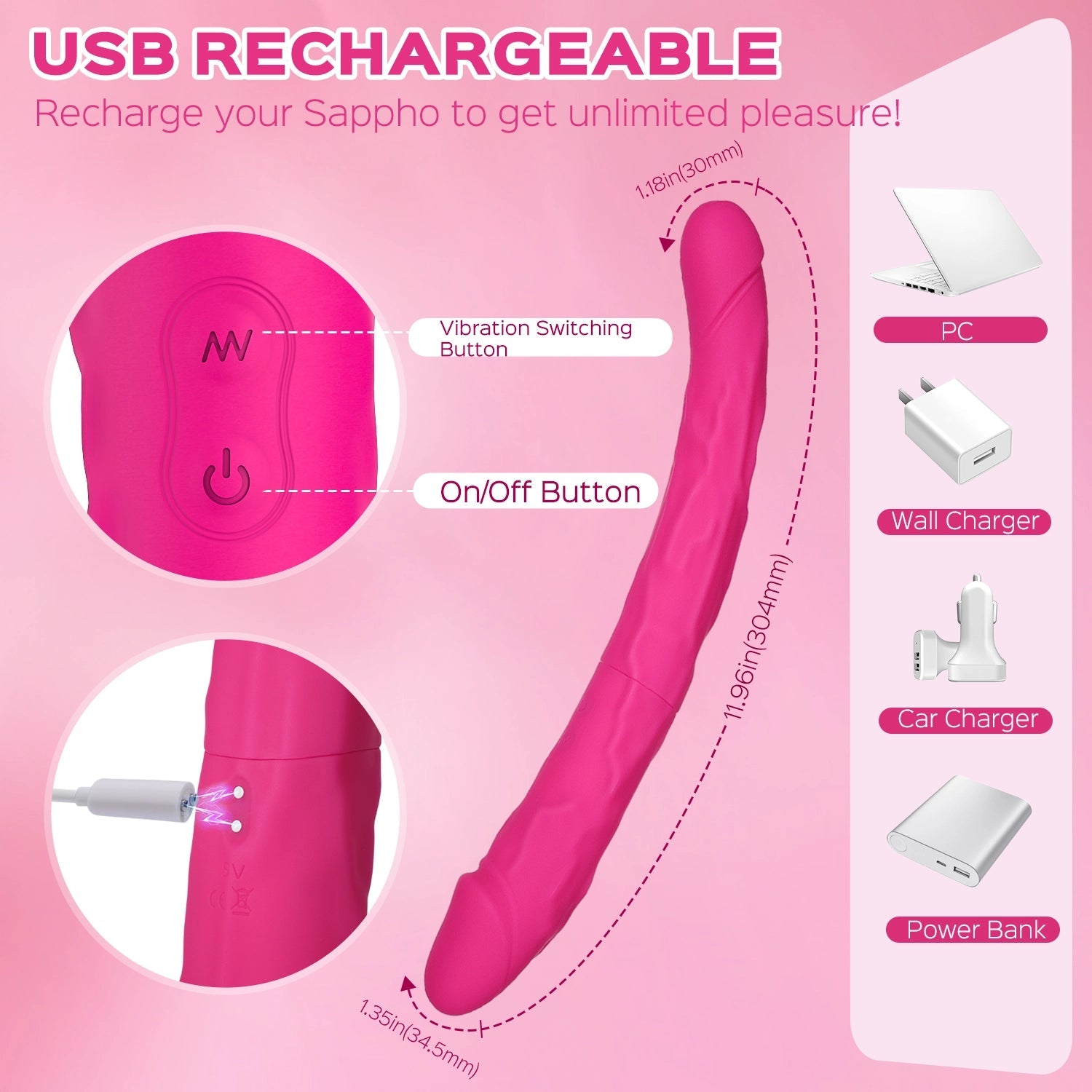 Nao - Double-Ended 12-inch Vibrating Dildo
