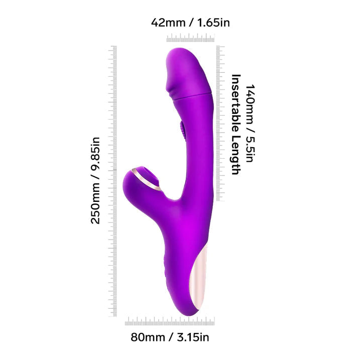 Sam Ⅳ - Vibrador con vibración de aleteo y succión del clítoris