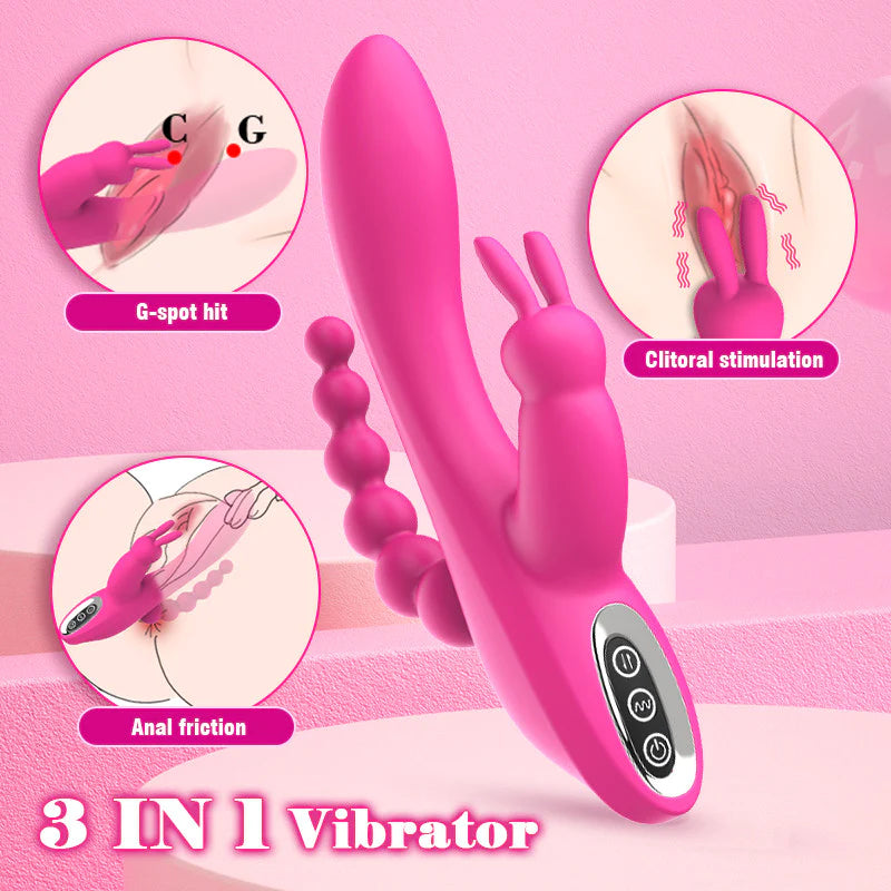 Irene- G-Spot Rabbit Anal Triple Vibrator