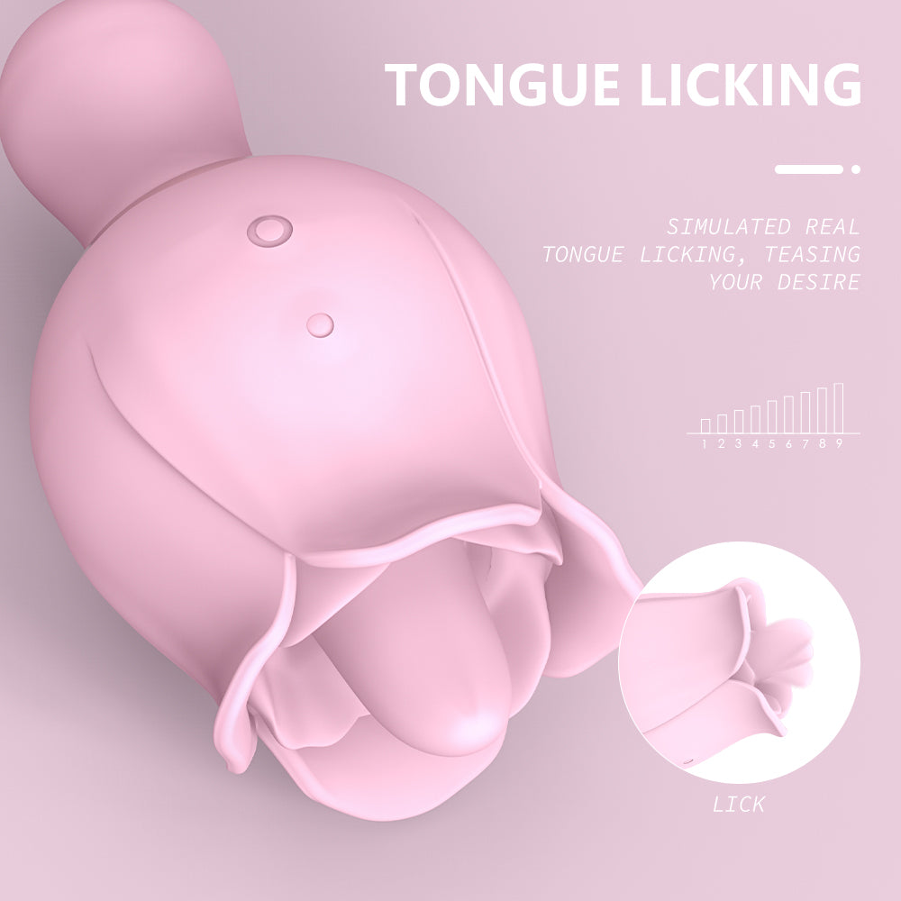 Tongue Licking Rose Vibrator