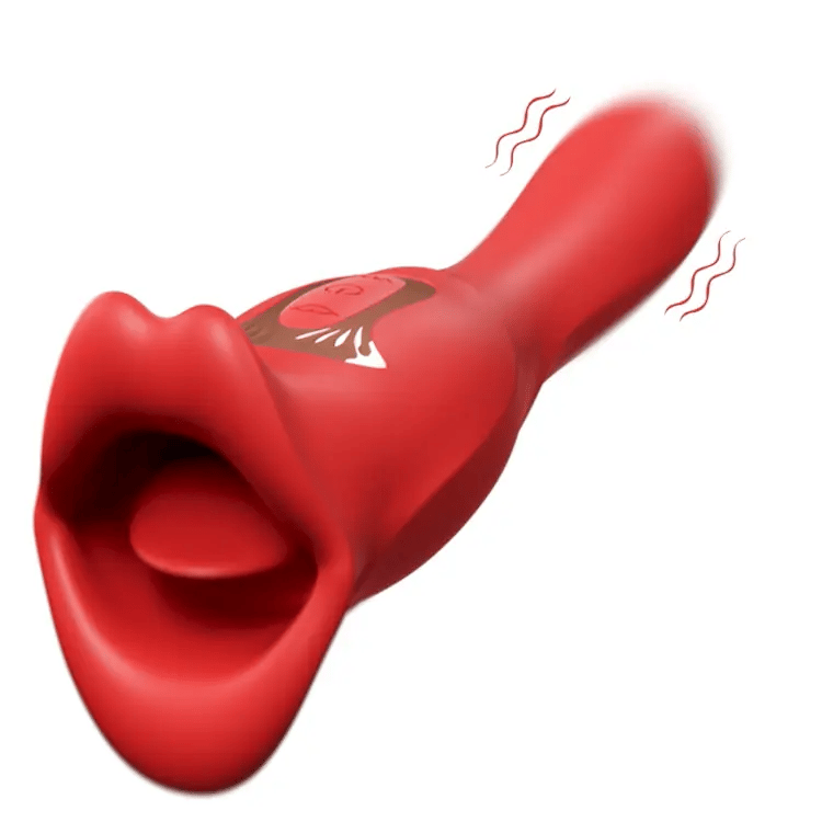 flapping clit vibrator - kissing mouth & vibration Flapping Dildo Rabbit Vibrator Tongue Licking Clit Stimulator Sex Toy for  Women main image 1
