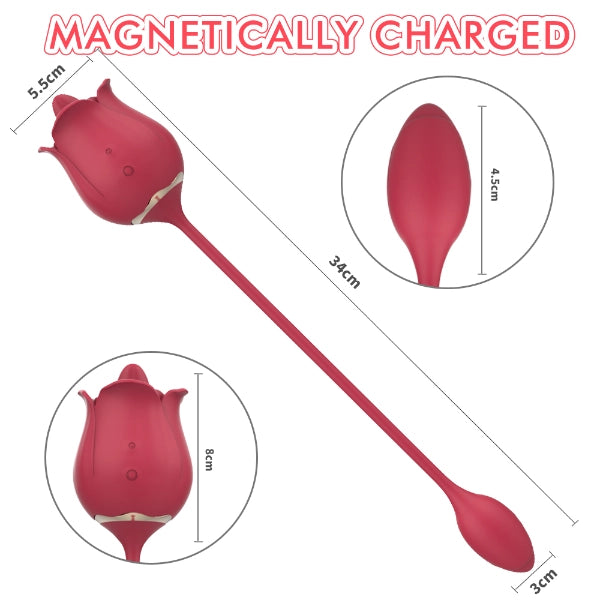 Liana - Rose Vibrator Tongue Licking Nipple Sucker Clitoral Stimulator