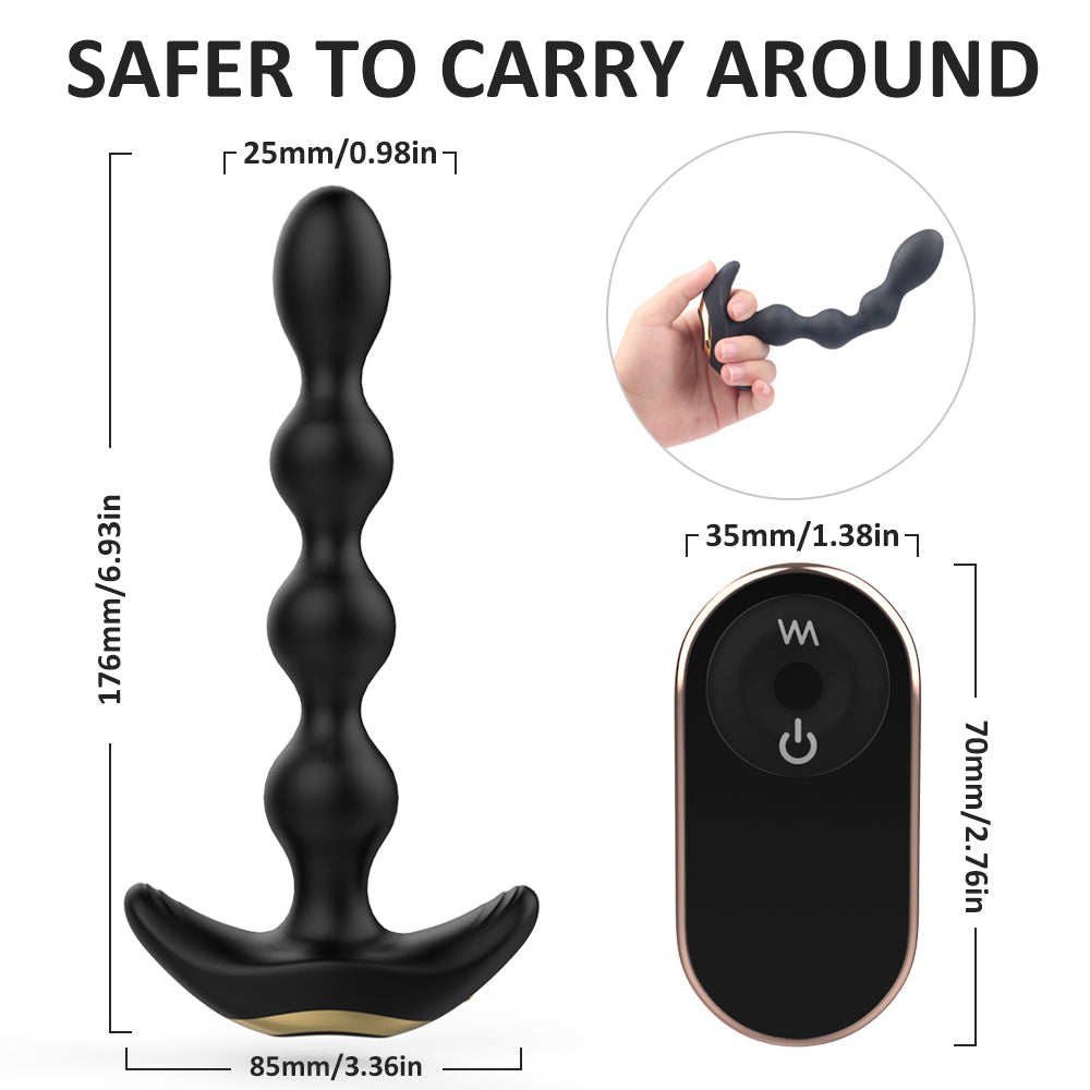 Gile - Electric Male Massager Remote Control Anal Beads